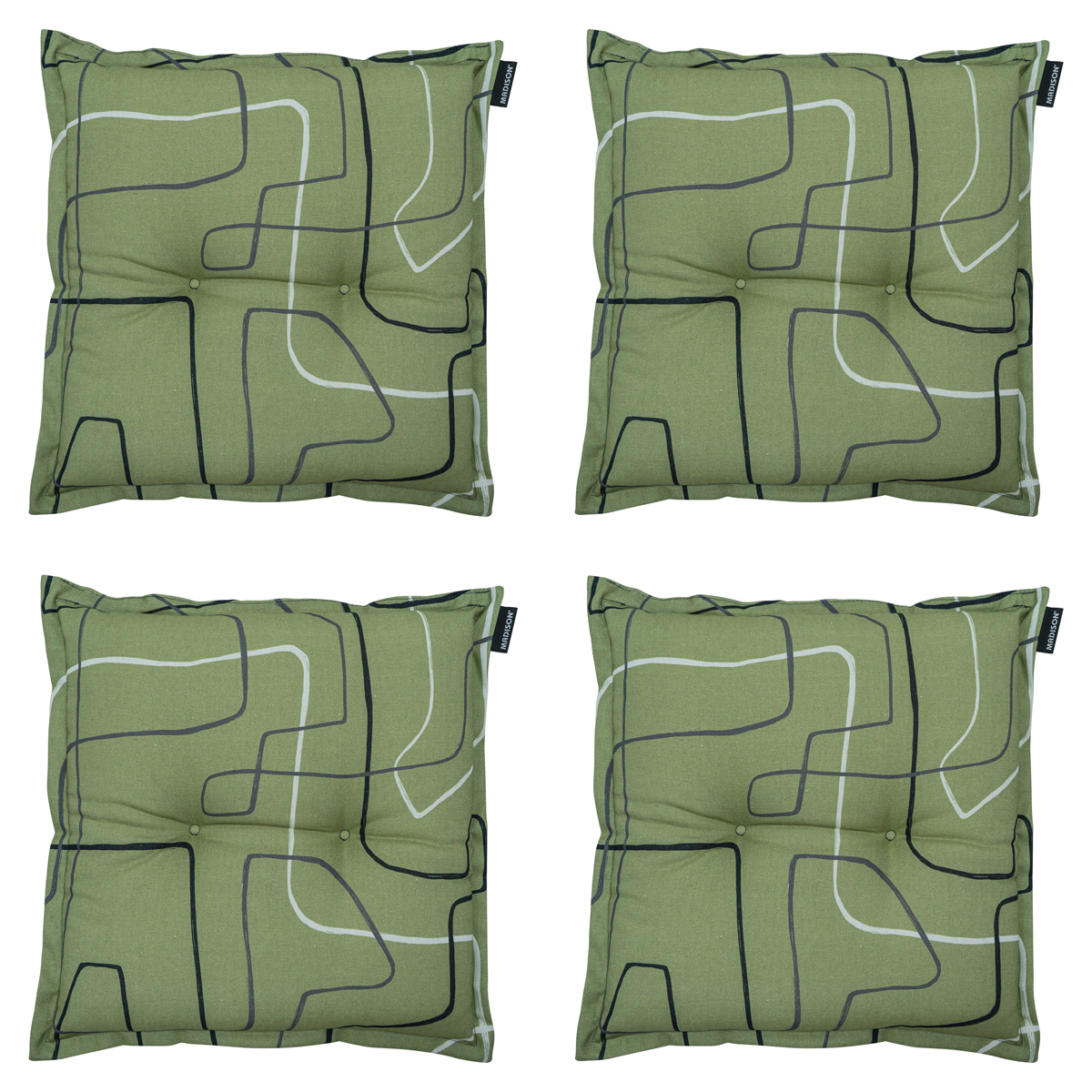 Madison Joah sage Zitkussen - Set van 4