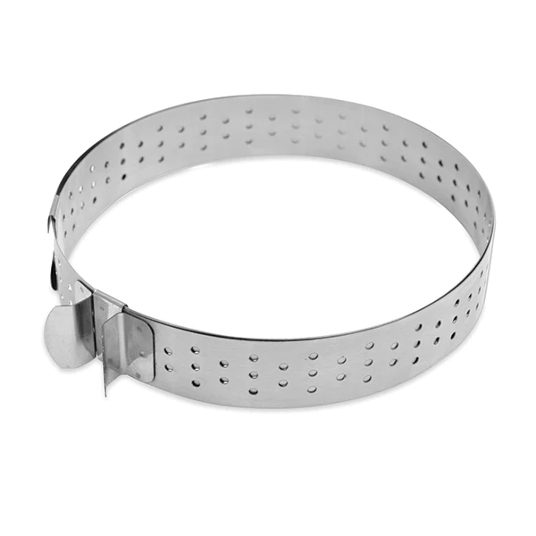 Cercle à tarte extensible perforé en inox Scrapcooking