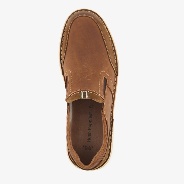 Hush Puppies heren leren instapper bruin