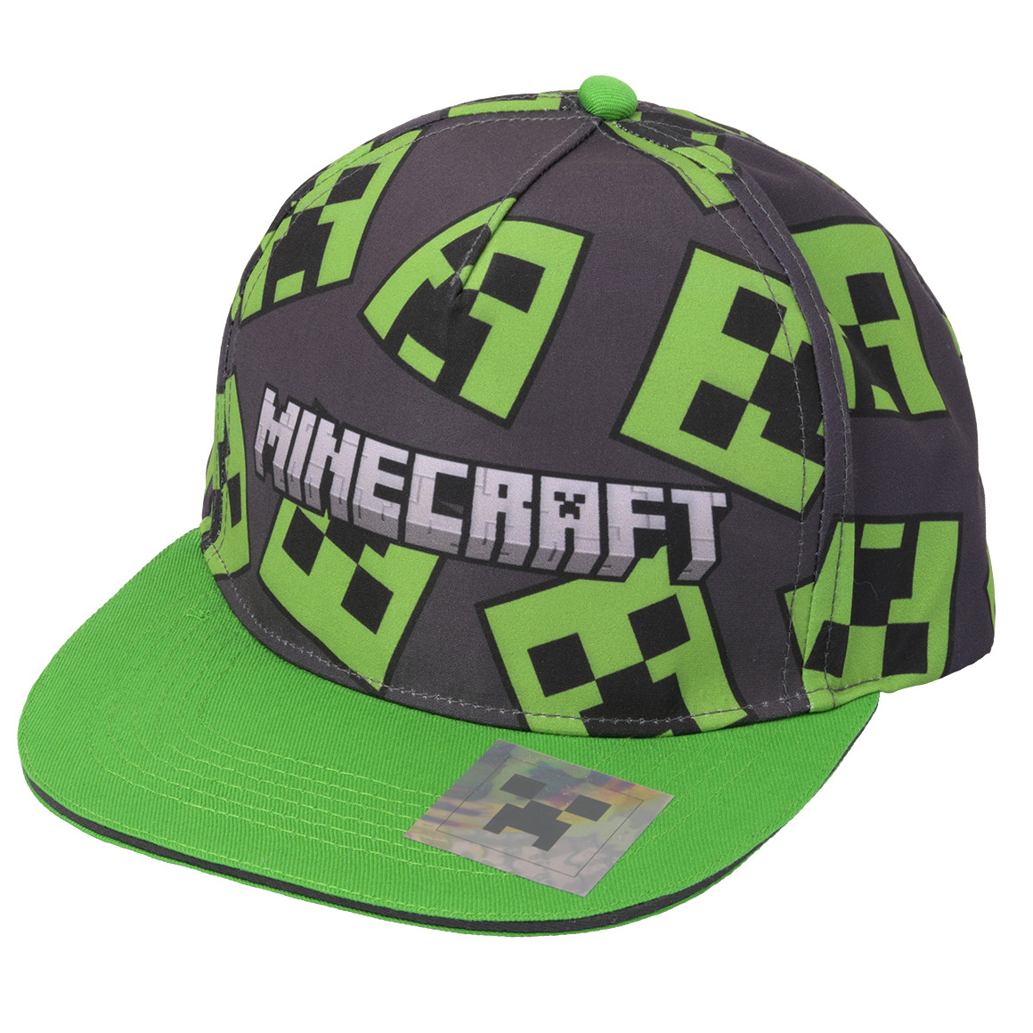 Topolino Minecraft Kappe mit verstärktem Schirm grün / dunkelgrau