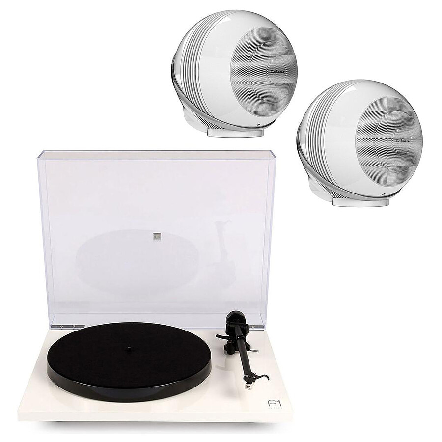 Rega Planar 1 Plus Blanc + Cabasse The Pearl Akoya Blanc