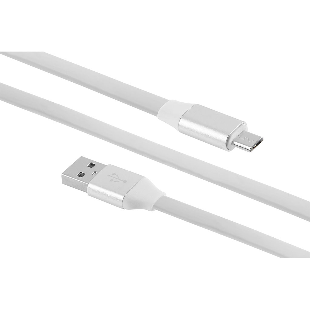 Câble de charge plat USB-C gris argenté 1m