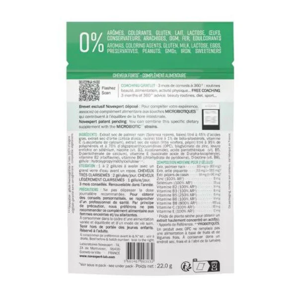 Novexpert Complément Alimentaire Cheveux Forts - 3 mois (1 cure offerte !)