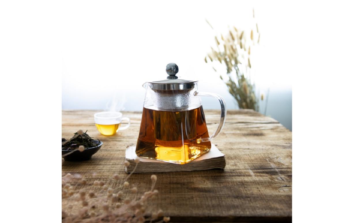 Teekanne Rooibos 0.8 l, TransparentTeekanne mit abnehmbarem Sieb