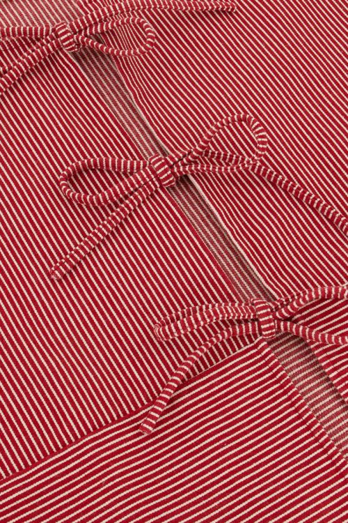 Rood-wit gestreepte top met strikjes