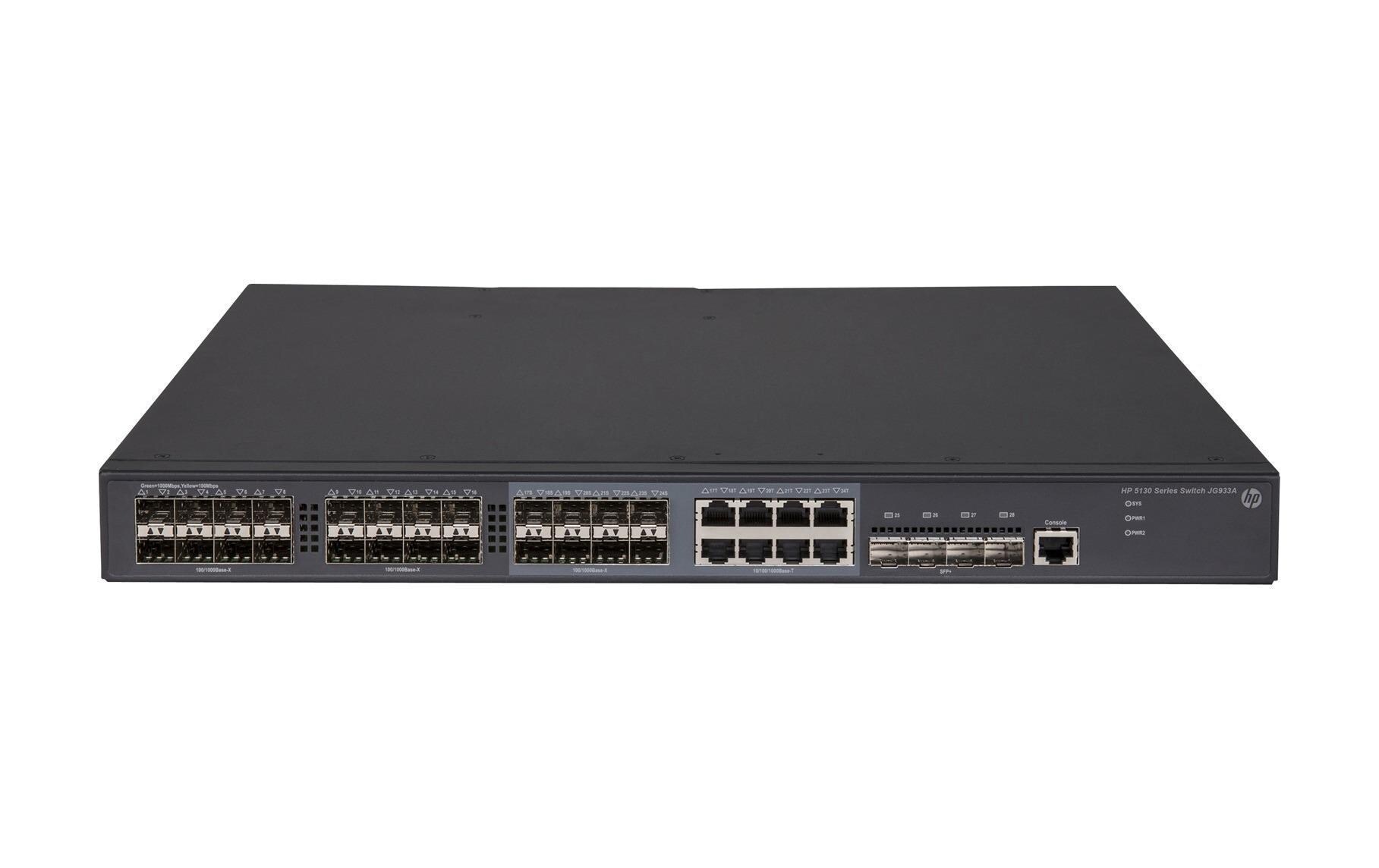 Switch 5130-24G-SFP-4SFP+ 28 Port<br>L3 Managed Fiber Switch mit 24 Ports