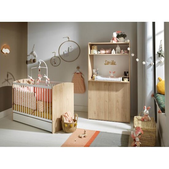 Alice Armoire dressing   Bois        de               Sauthon Baby's Sweet Home