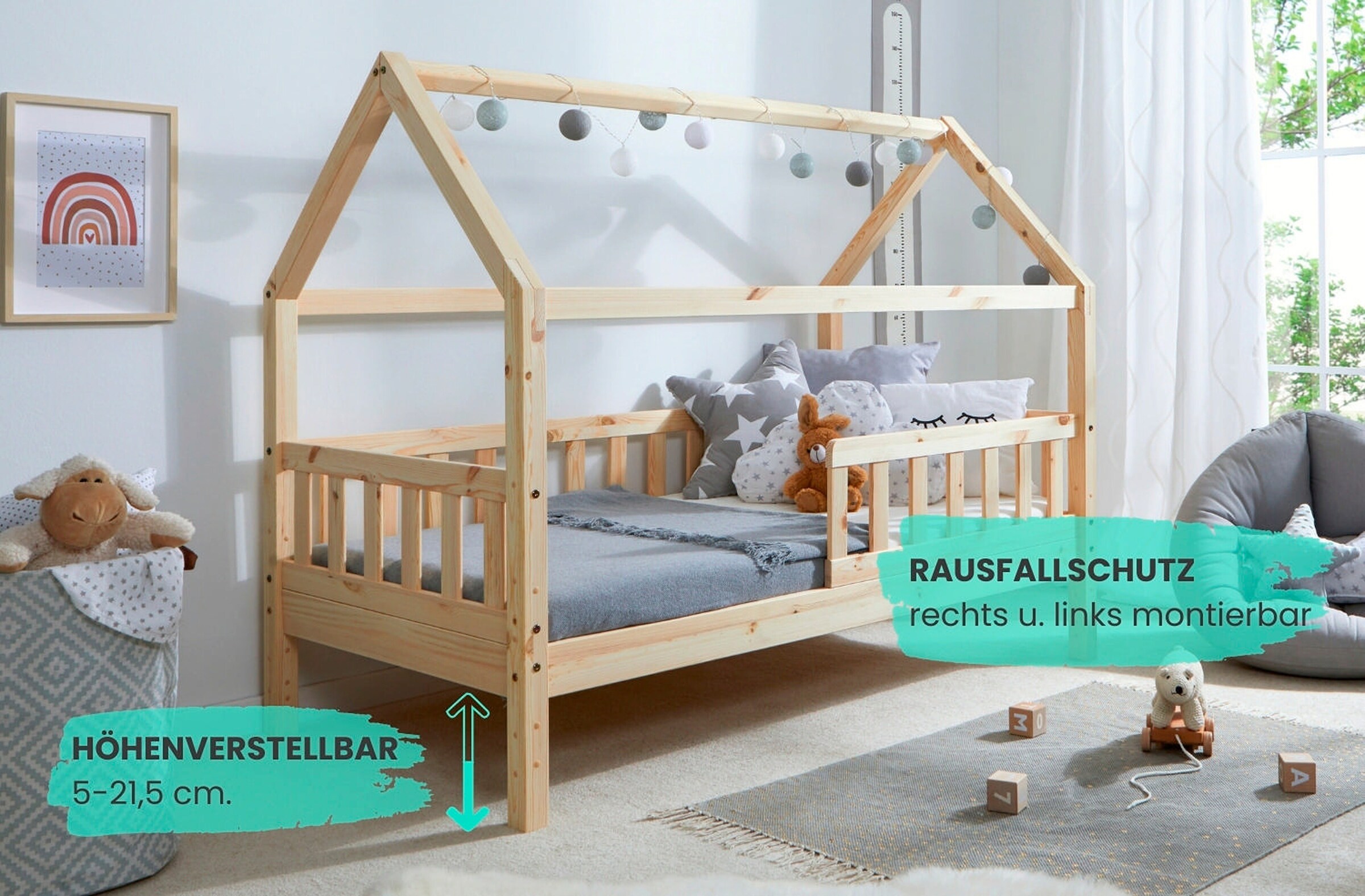 Ticaa Kinderbett Hausbett 