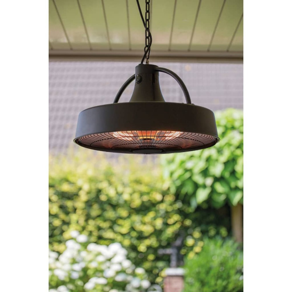 Chauffage suspendu retro 2100 w halogène noir rsh17