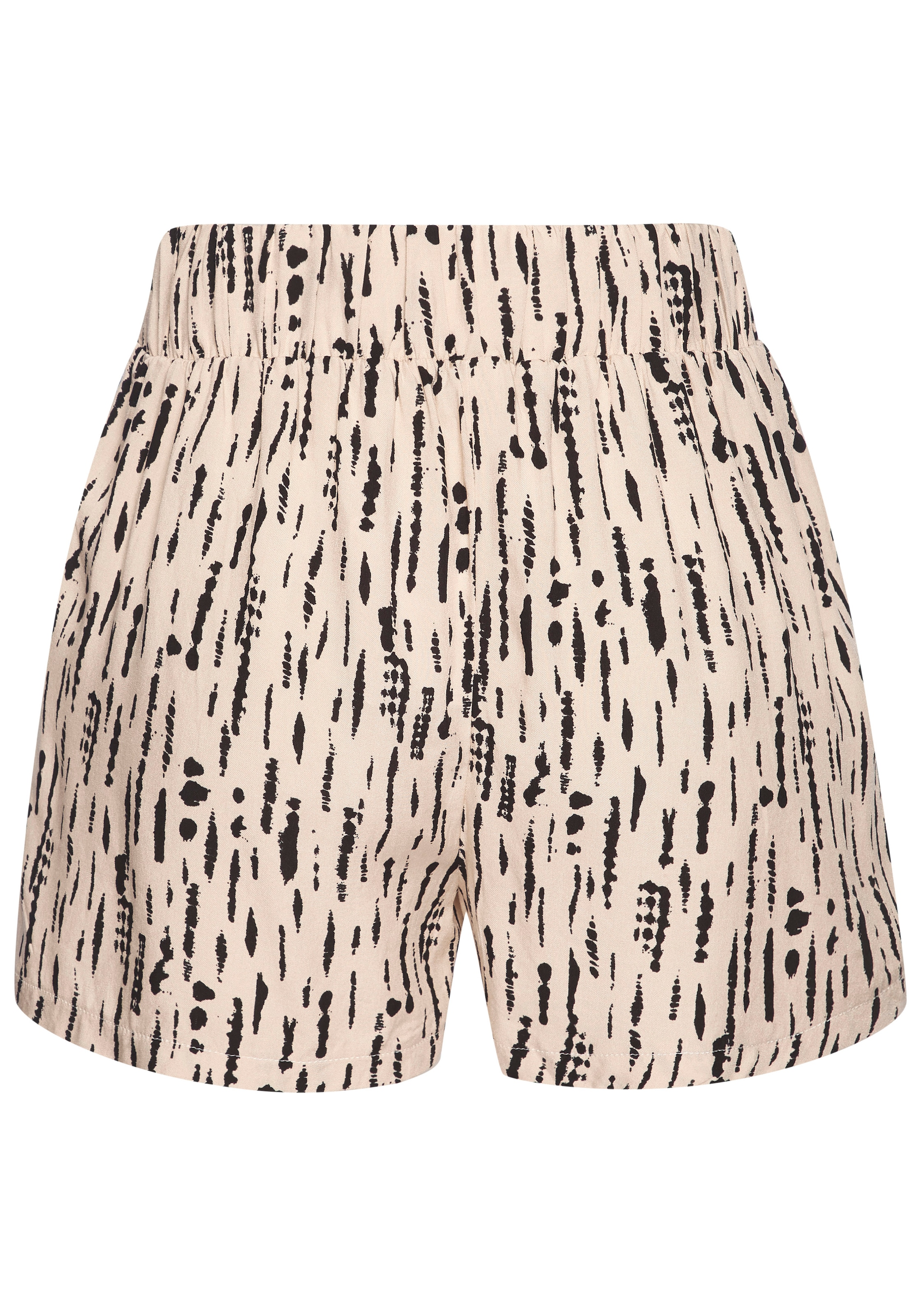 s.Oliver Webshorts  mit Alloverdruck und Bindegürtel, kurze Hose, lockere Passform