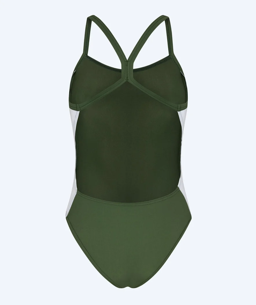 Watery badedragt til damer - Sidestroke Solid - Forest Green