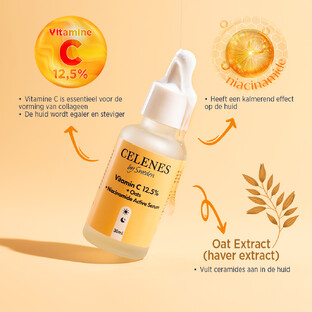 Celenes by Sweden Vitamin C 12,5%   Oats   Niacinamide Active Serum 30ML