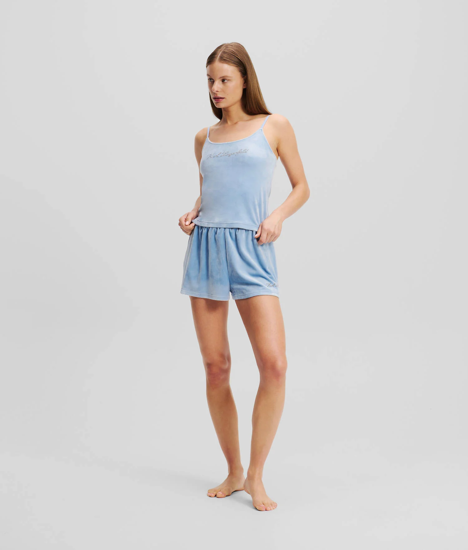 SHORT MOLLETONNÉ HOTEL KARL - Chambray doux