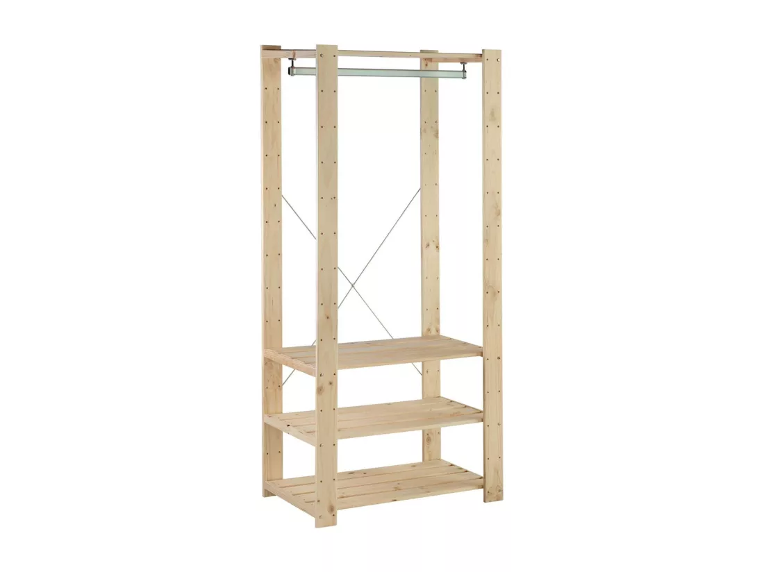 Penderie en pin massif Evolution Hauteur 174 cm