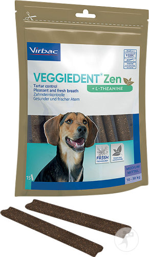 Virbac Veggiedent Zen Lamelles À Mâcher Multifonction Chiens Taille M 15 Pièces