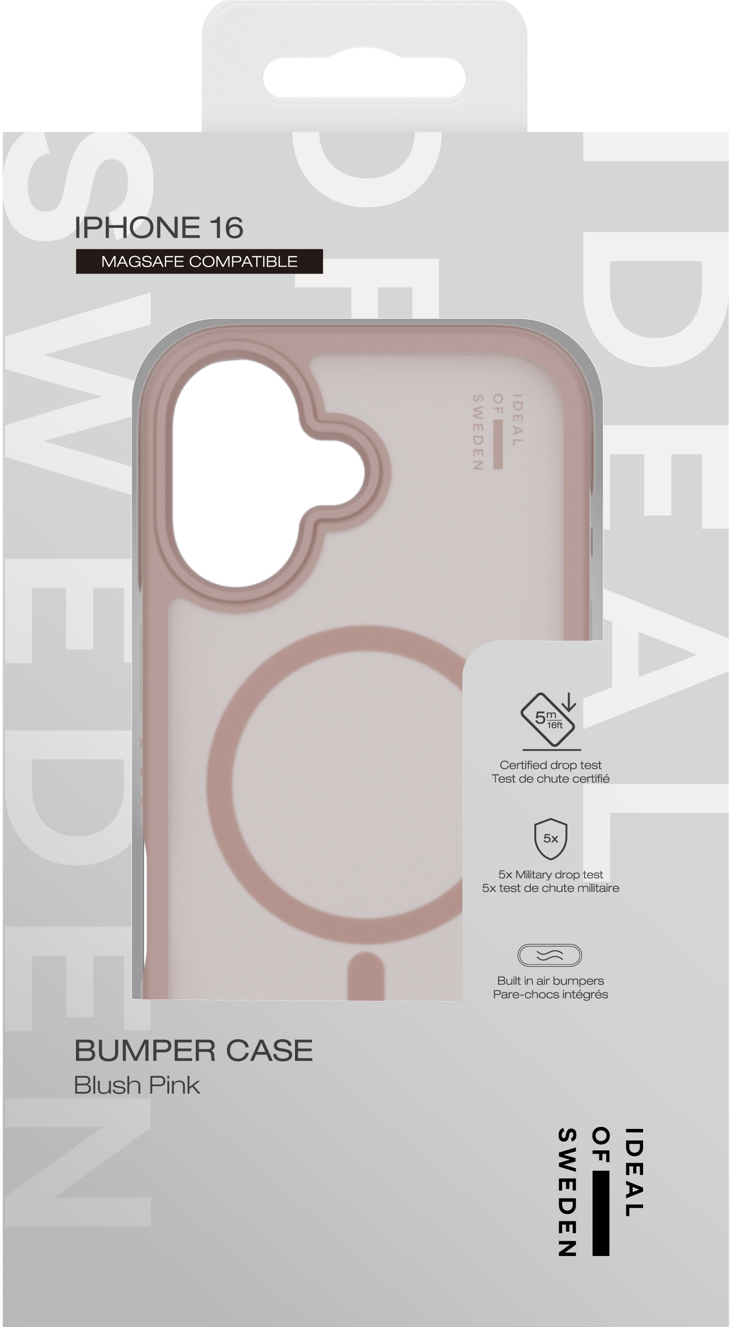 iPhone 16 MagSafe Hardcase Hülle Bumper Case Recycled (IDBPCMS-I2461-408) - Blush Pink