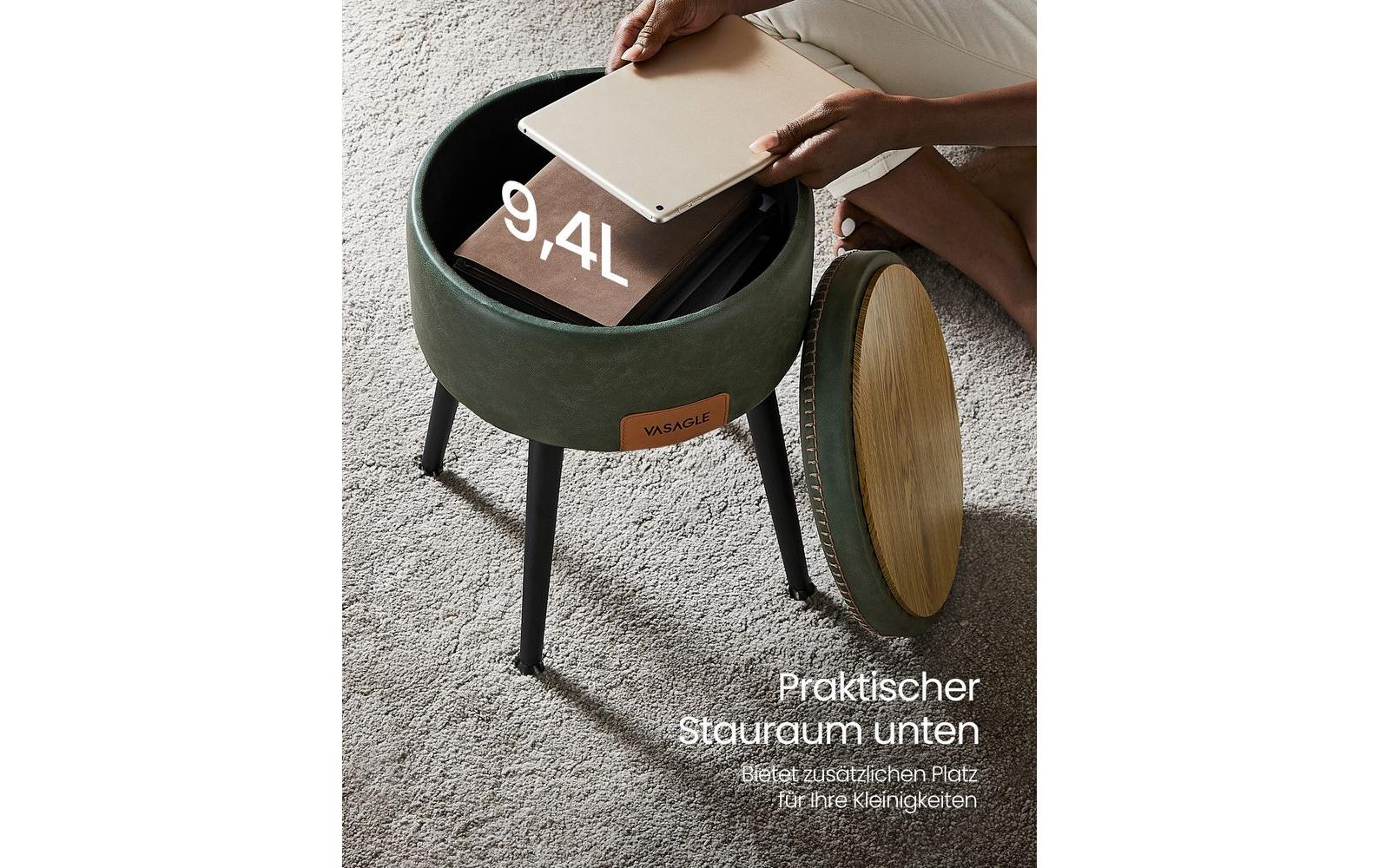 Hocker 32 cm, GrünHocker mit Stauraum