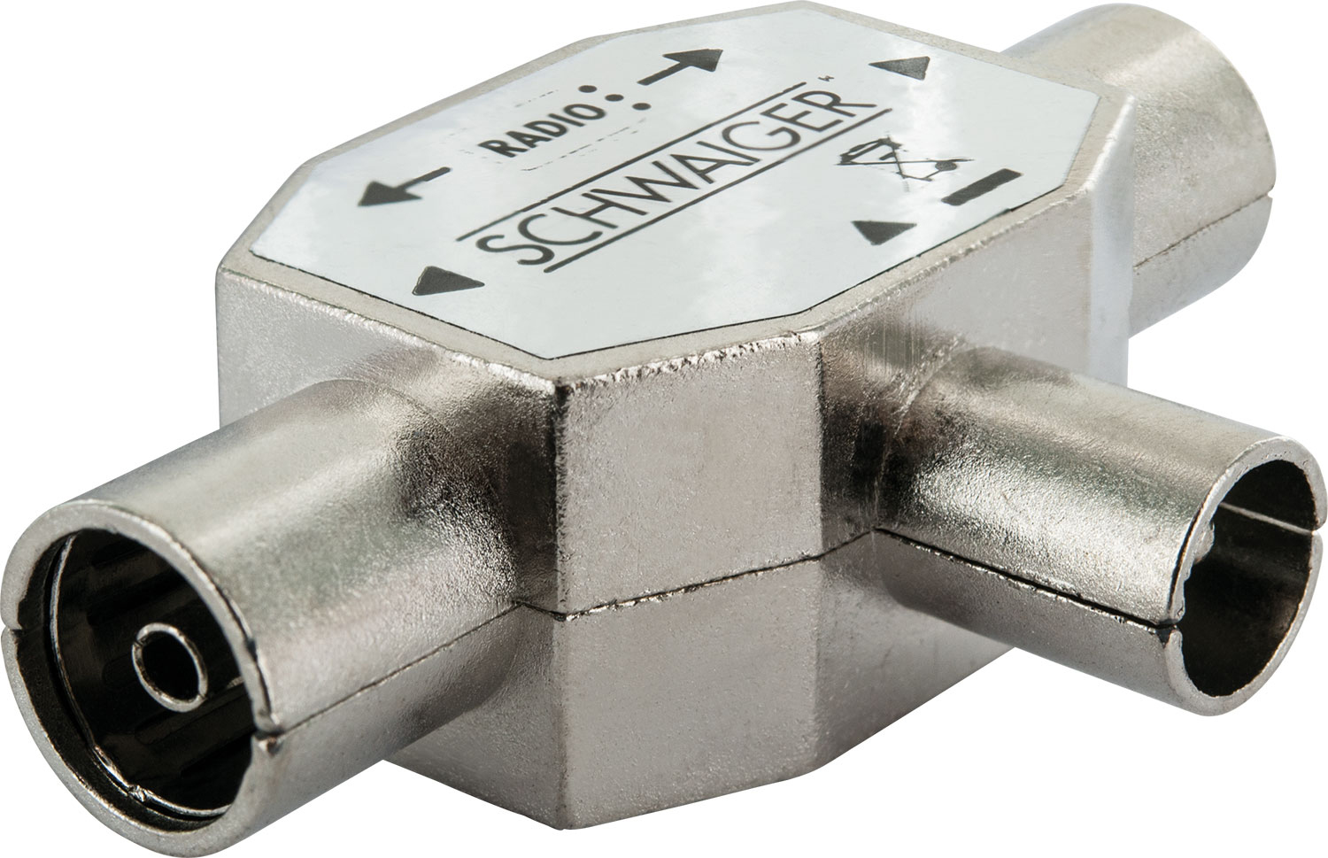Schwaiger metalen 2-weg radio verdeler