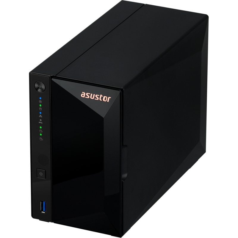 Asustor DRIVESTOR 2 Pro Gen2 AS3302T v2 NAS Realtek RTD1619B 2 Go DDR4 ADM Noir