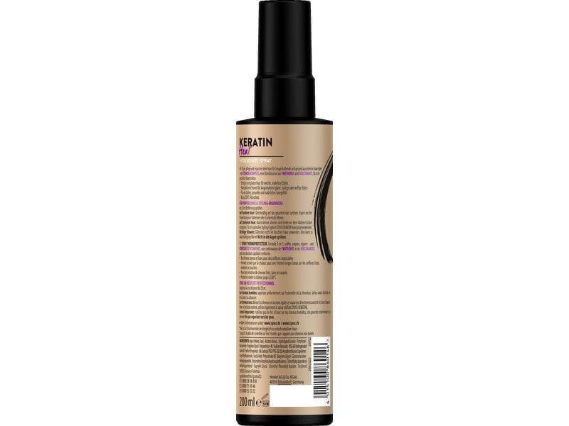 Syoss Hitzeschutzspray Keratin 200 ml Föhn-Spray mit Keratin für Anti-Platt-Volumen-Effekt vom Ansatz an