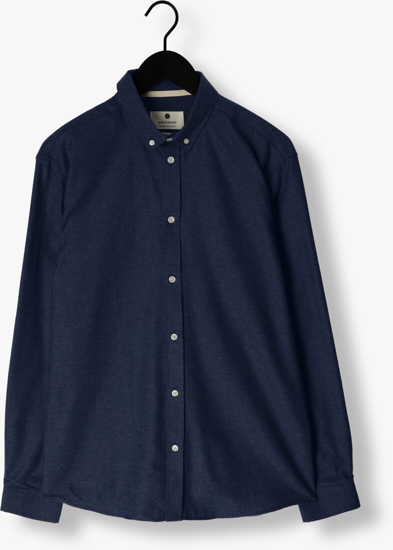 ANERKJENDT blauwe anerkjendt casual overhemd akkonrad melange shirt