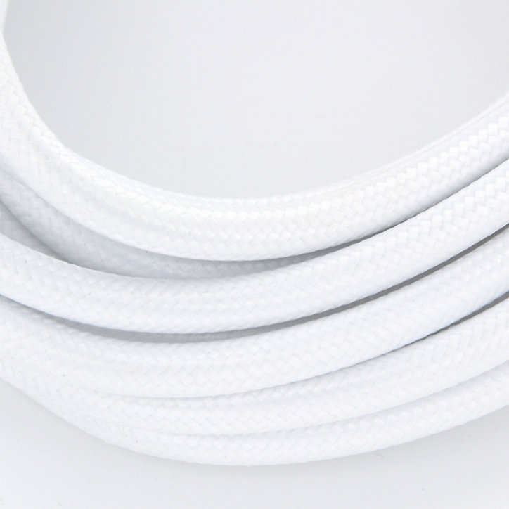 Câble en textile blanc Chacon 3m 2 x 0,75mm²
