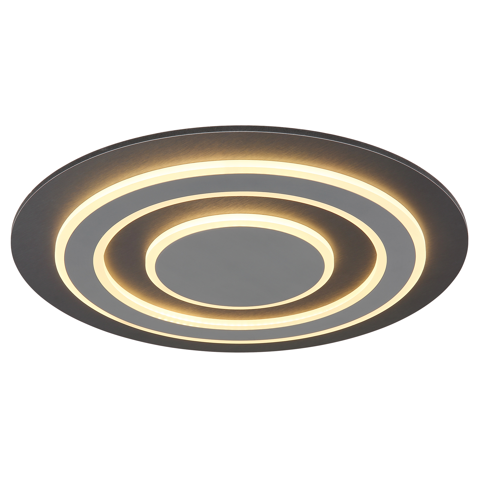 LED-Deckenleuchte - grau-anthrazit-opal - Ø 48 cm