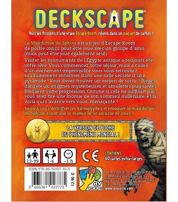 DECKSCAPE LA MALEDICTION DU SPHINX