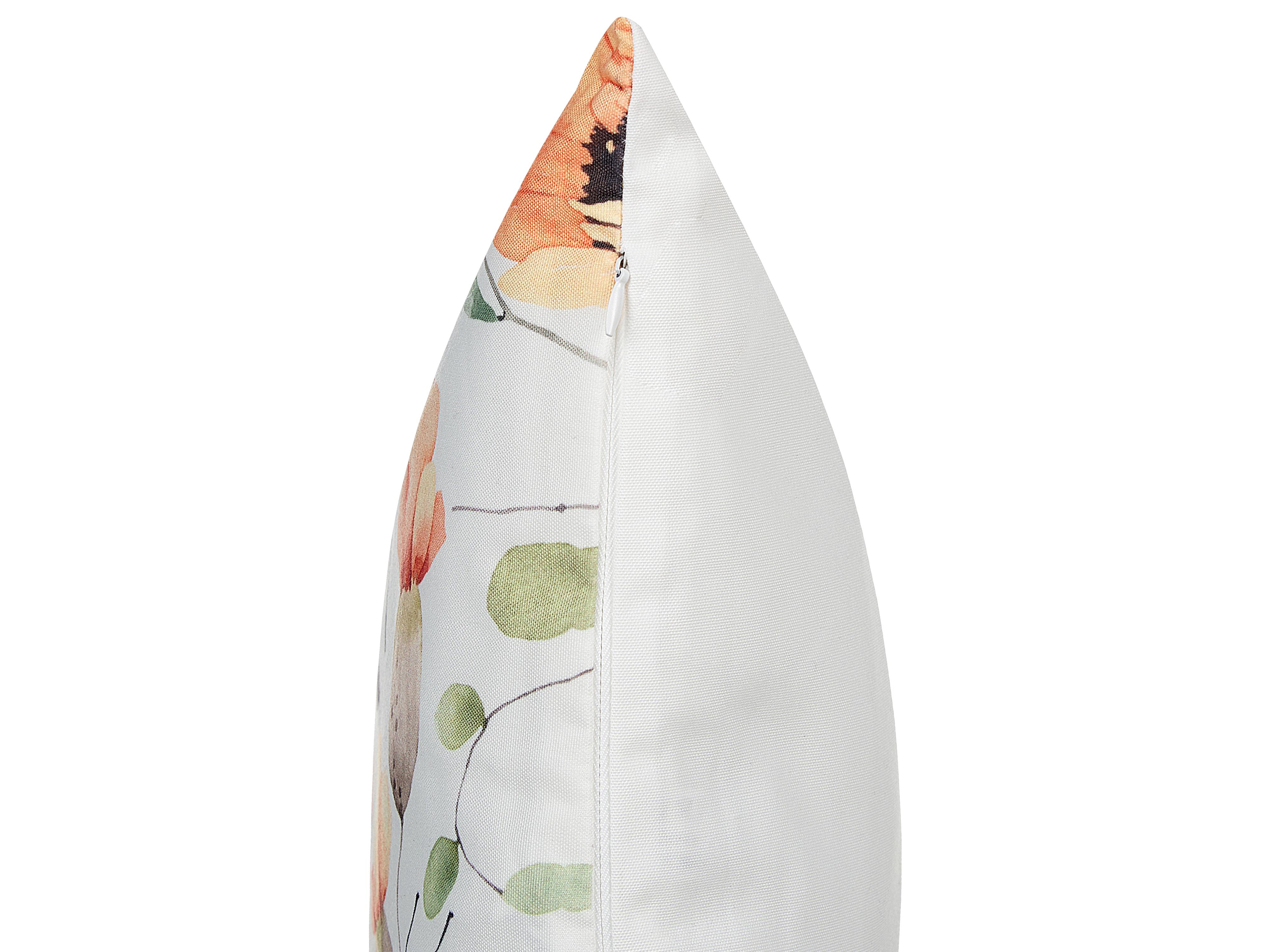 Set van 2 tuinkussens MONESI bloempatroon 45 x 45 cm Meerkleurig