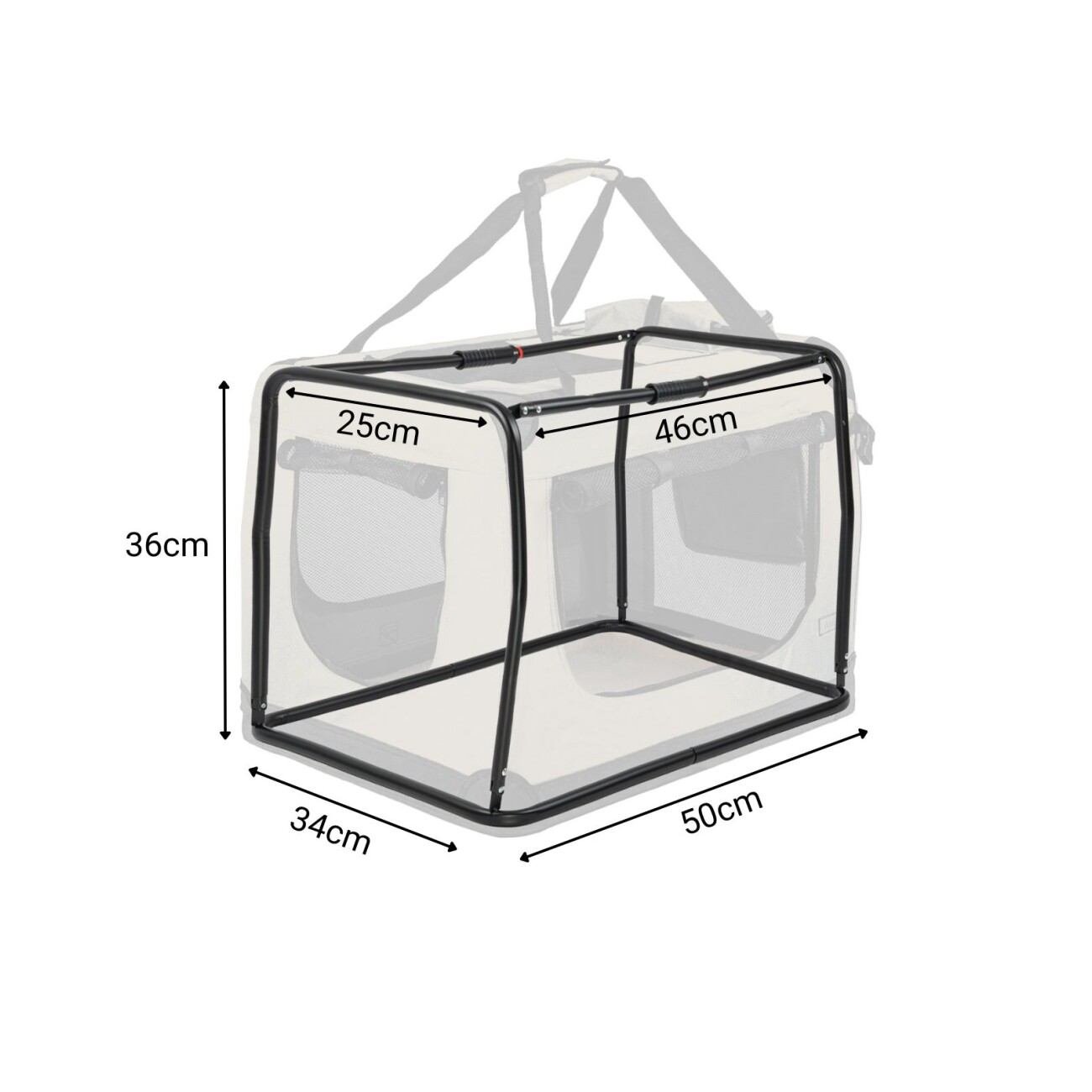 Lionto Hundetransportbox - faltbar - beige S