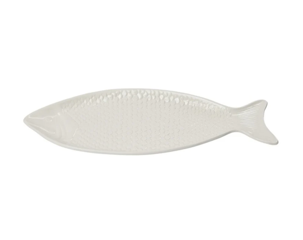 Caja Company  Fiske fad, hvid - 50x20 cm.