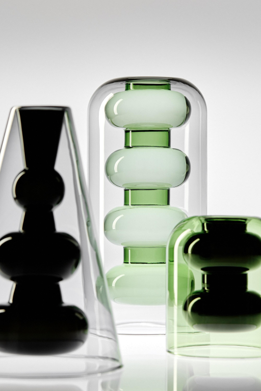 Tom Dixon Bump Tall vaas groen