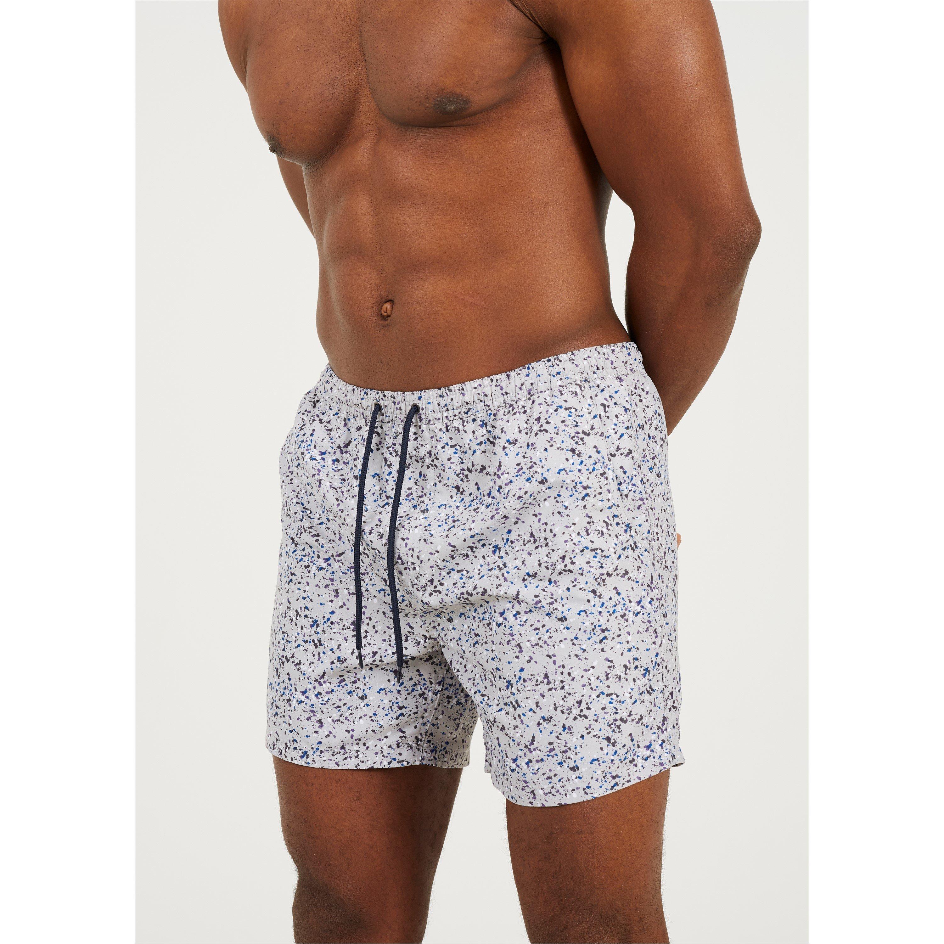 Brave Soul Abstract Print Swim Short