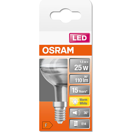 Osram LED pære 1,5W - varmt hvidt lys