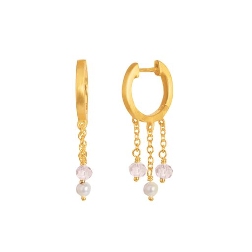 byBiehl Tienne Øreringe, Guld/Pink