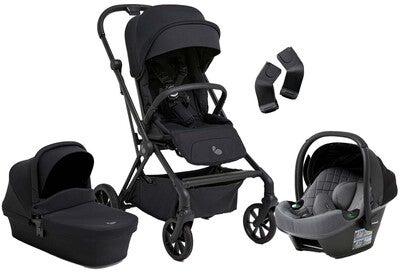 Beemoo Pro Twist Duovogn inkl. Beemoo Route Babybilstol, Coffee Black/Mineral Grey