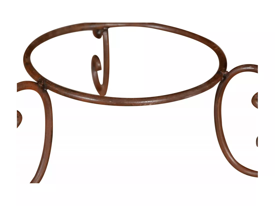 BISCOTTINI Porte-Pot – Support en Fer Solide - Support Métallique pour Plantes - Support de Plante - Jardinière - Décoratif - Extérieure - 40x40x19 cm