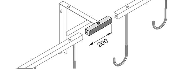 HÄNGEPARKER Winkel-Verbinbdungselement  silber