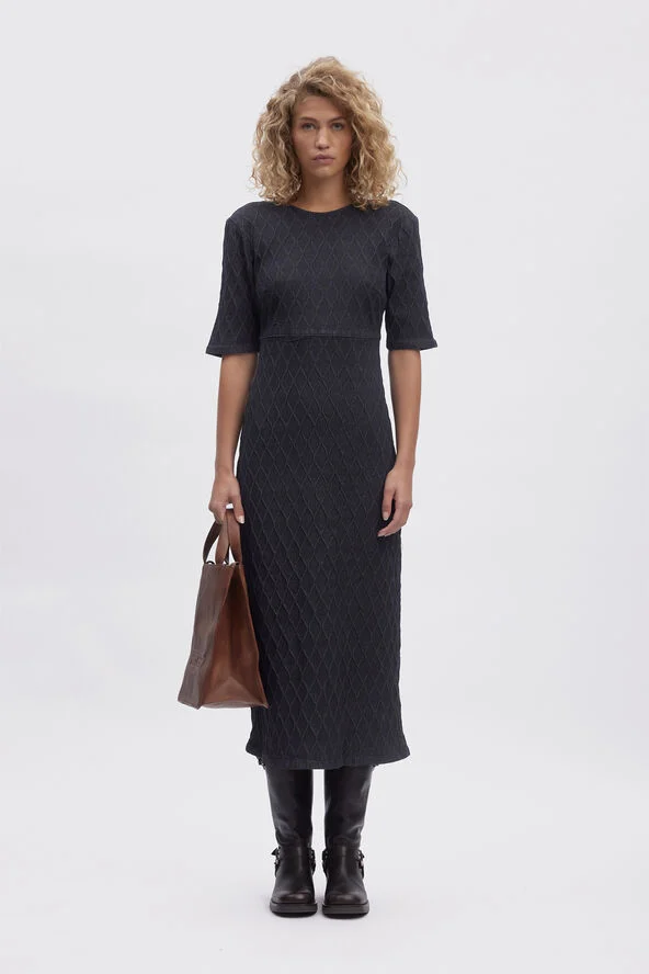 Gestuz RozerinGZ SS long dress Dark black wash