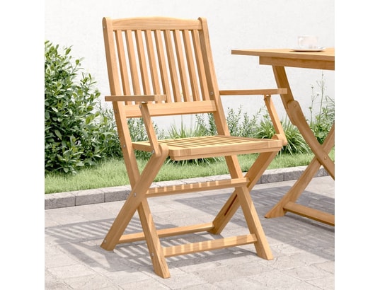 VIDAXL - Chaise pliante Chaises pliables de jardin 2 pcs bois massif d'acacia