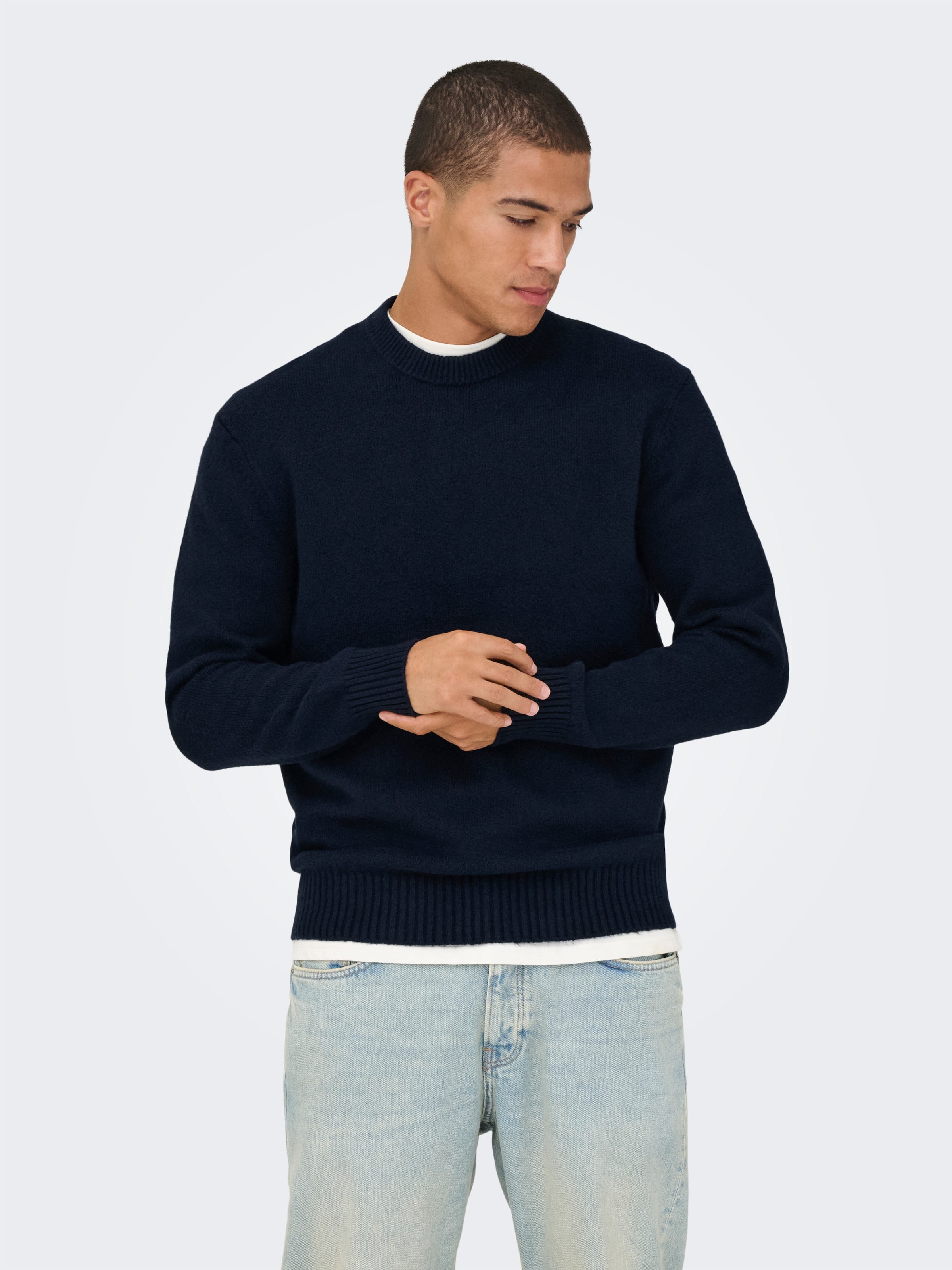ONLY & SONS Strickpullover »ONSJAMES RLX CREW KNIT«