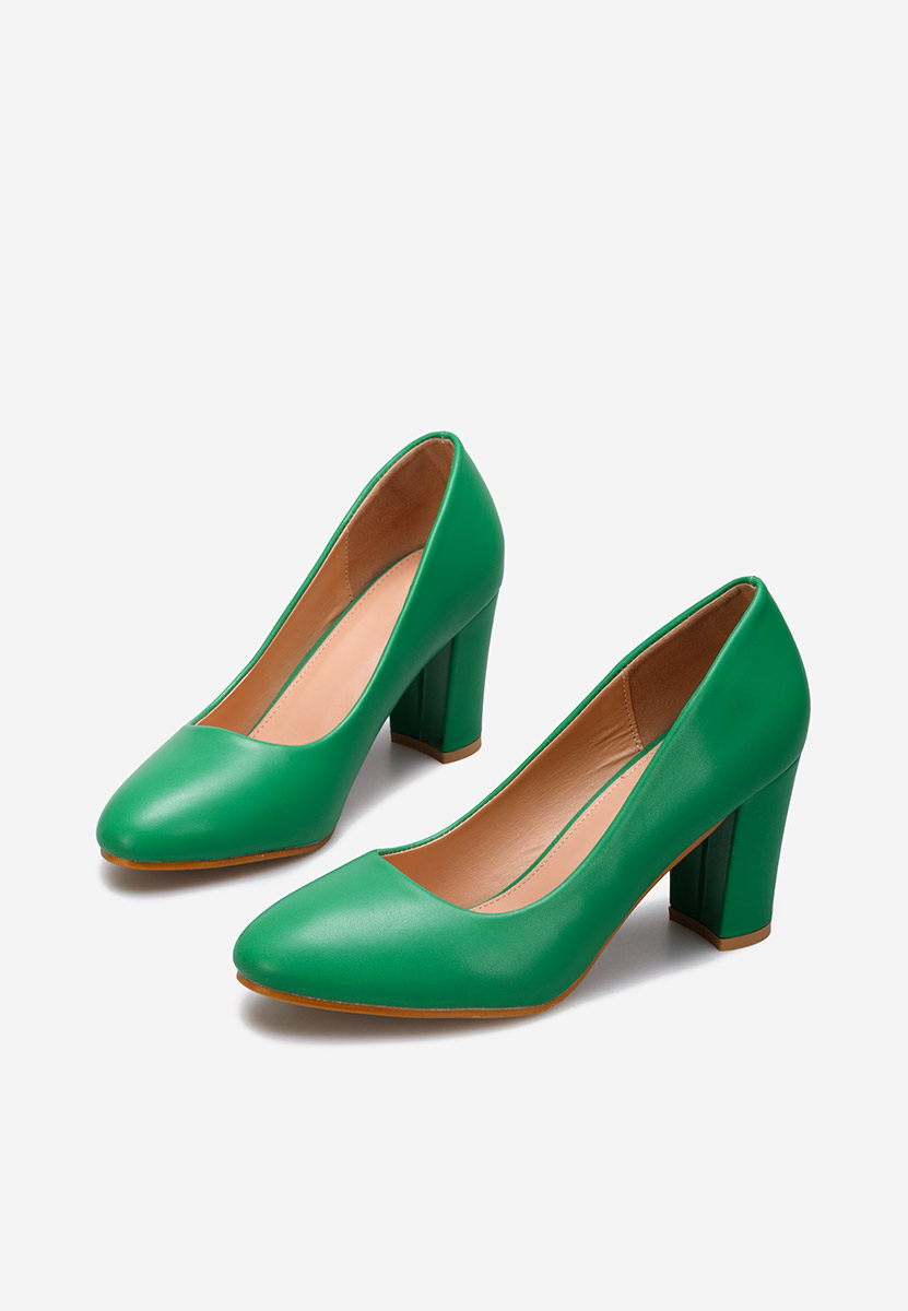 Chaussures à talon épais vert Bonanza