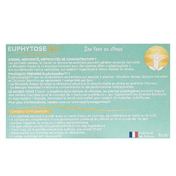 Euphytose Stress® Concentration - Stress 30 comprimidos