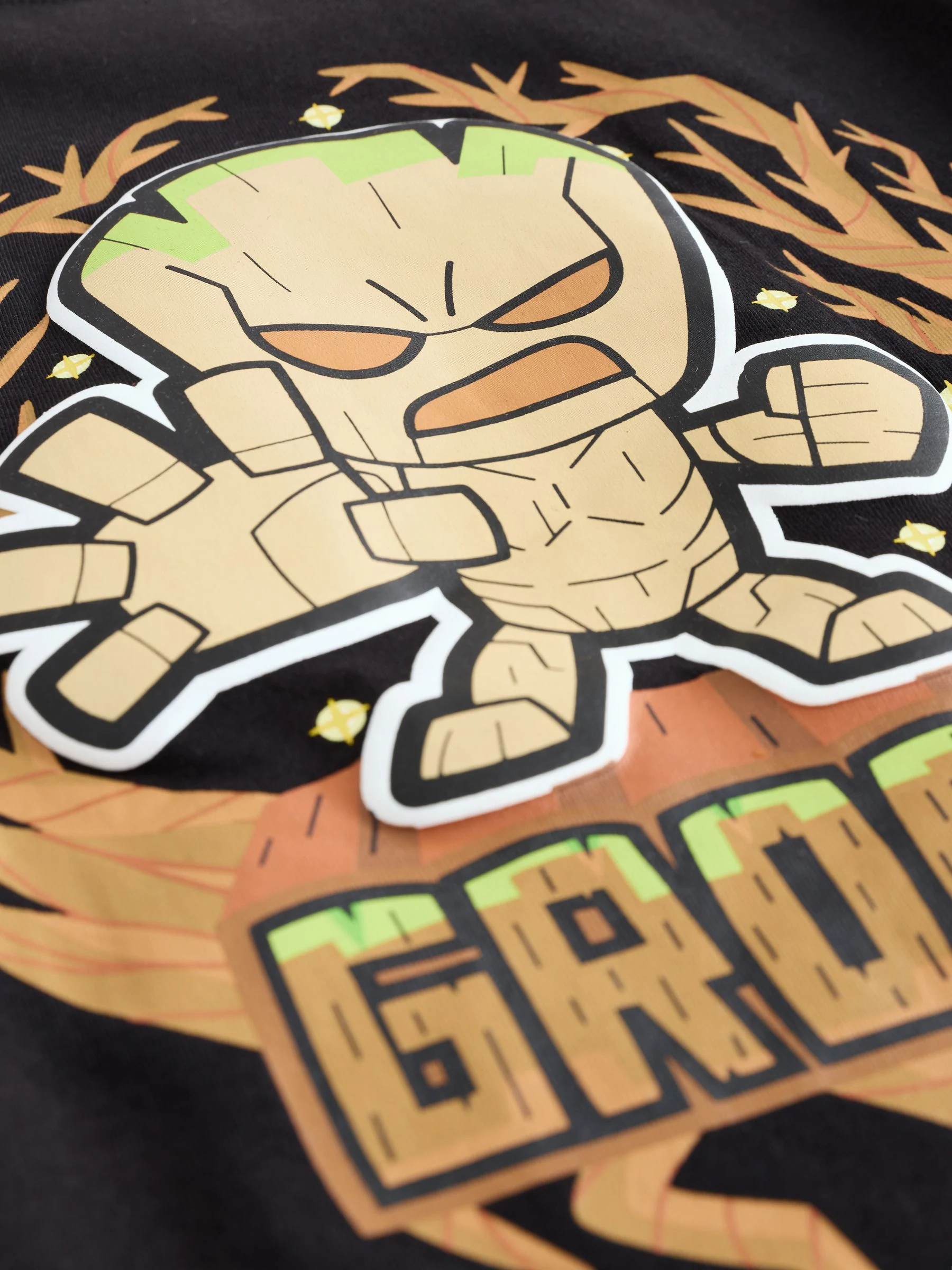 Zwart - Guardians of the Galaxy Groot T-shirt met lange mouwen (3-16jaar)