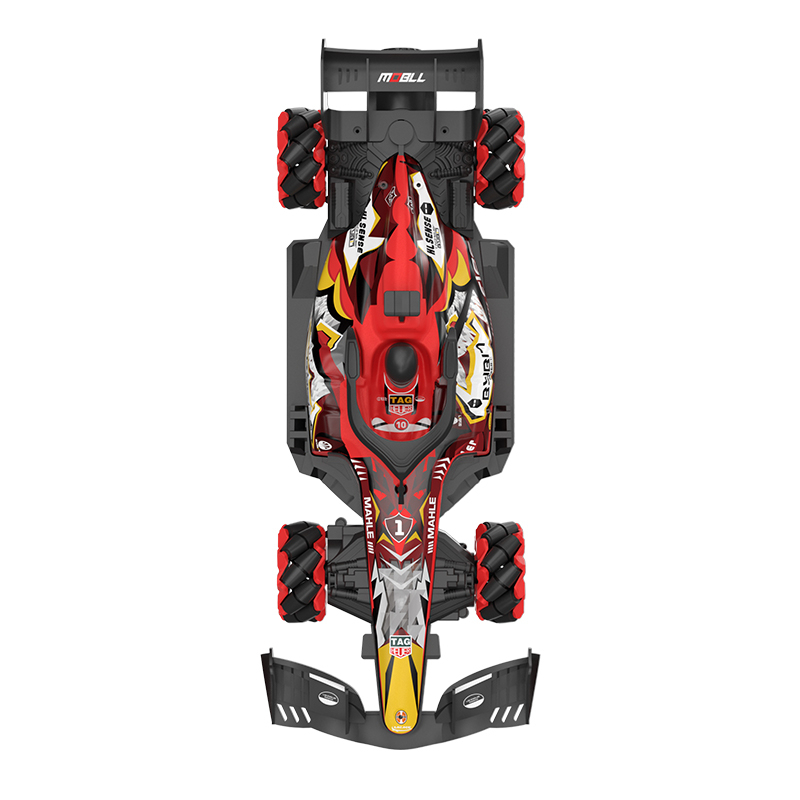 (1:10) Ferngesteuertes 2.4GHz RC Spielzeug Auto Offroad F1 Drift Car mit 360° Drehung / LED Licht / Sprühnebel (Batteriebetrieben) - Assortiert