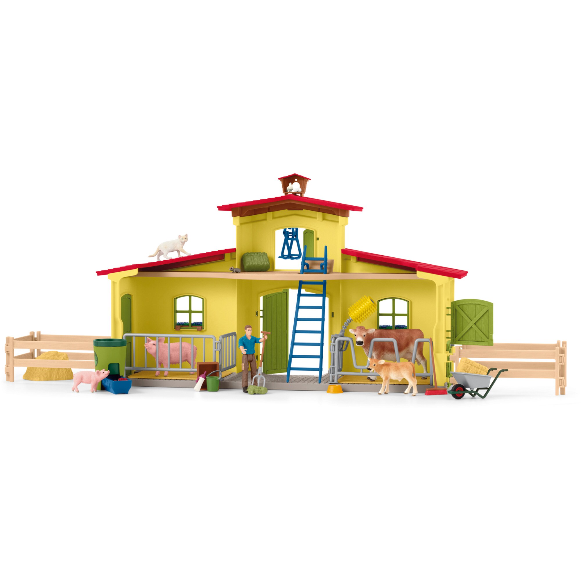Schleich Spielfigur Farm World Großer Stall