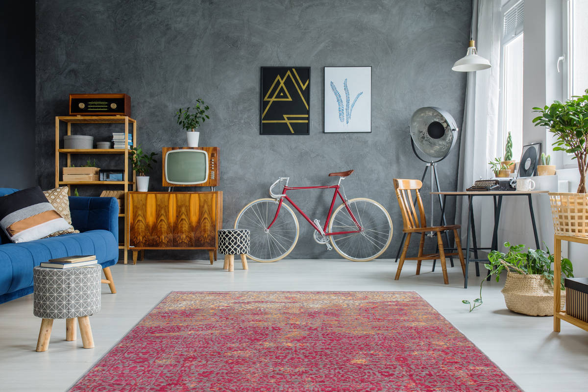 Teppich ANTIGUA 200 - orange-rot - 120x170 cm