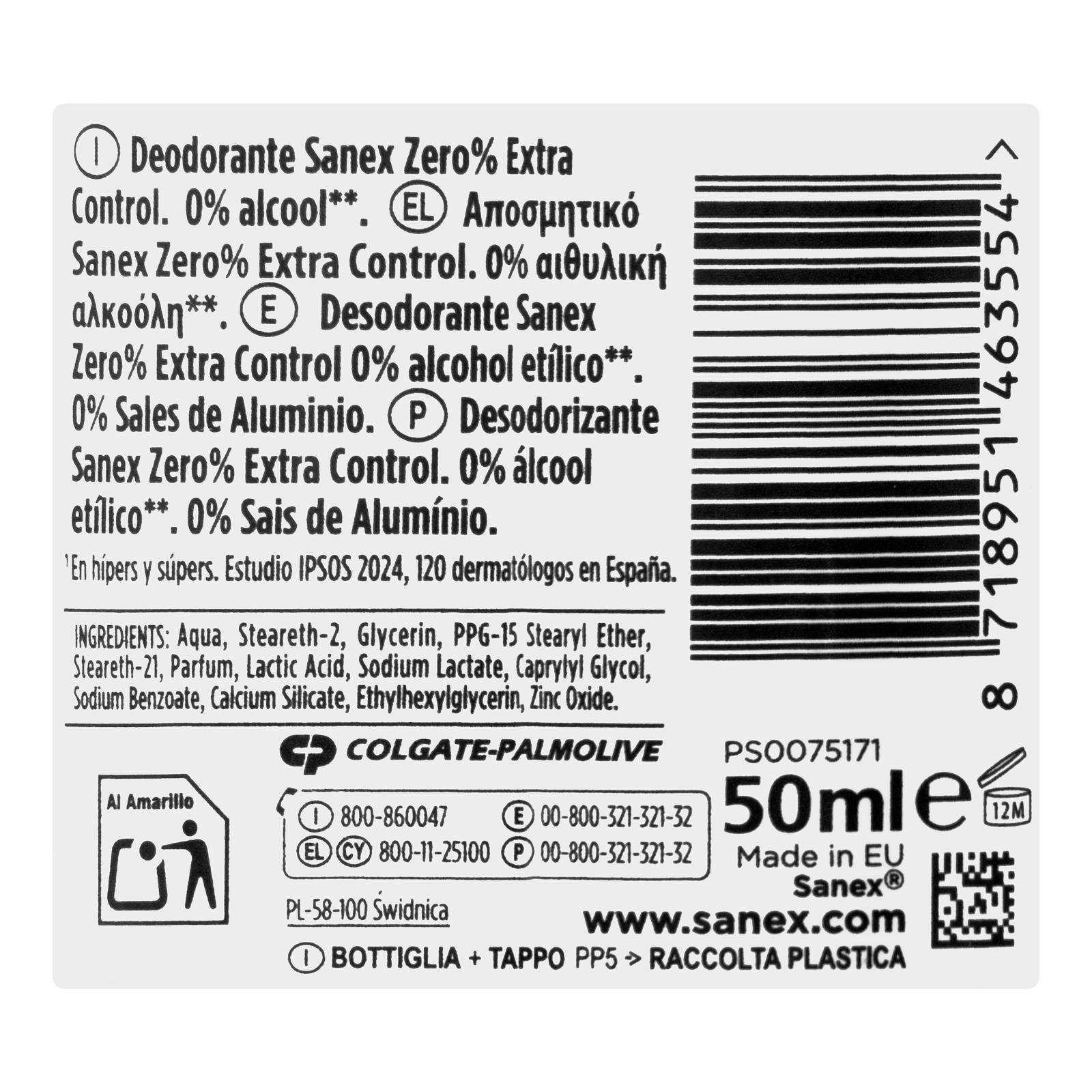 Déodorant roll-on Zero Sanex