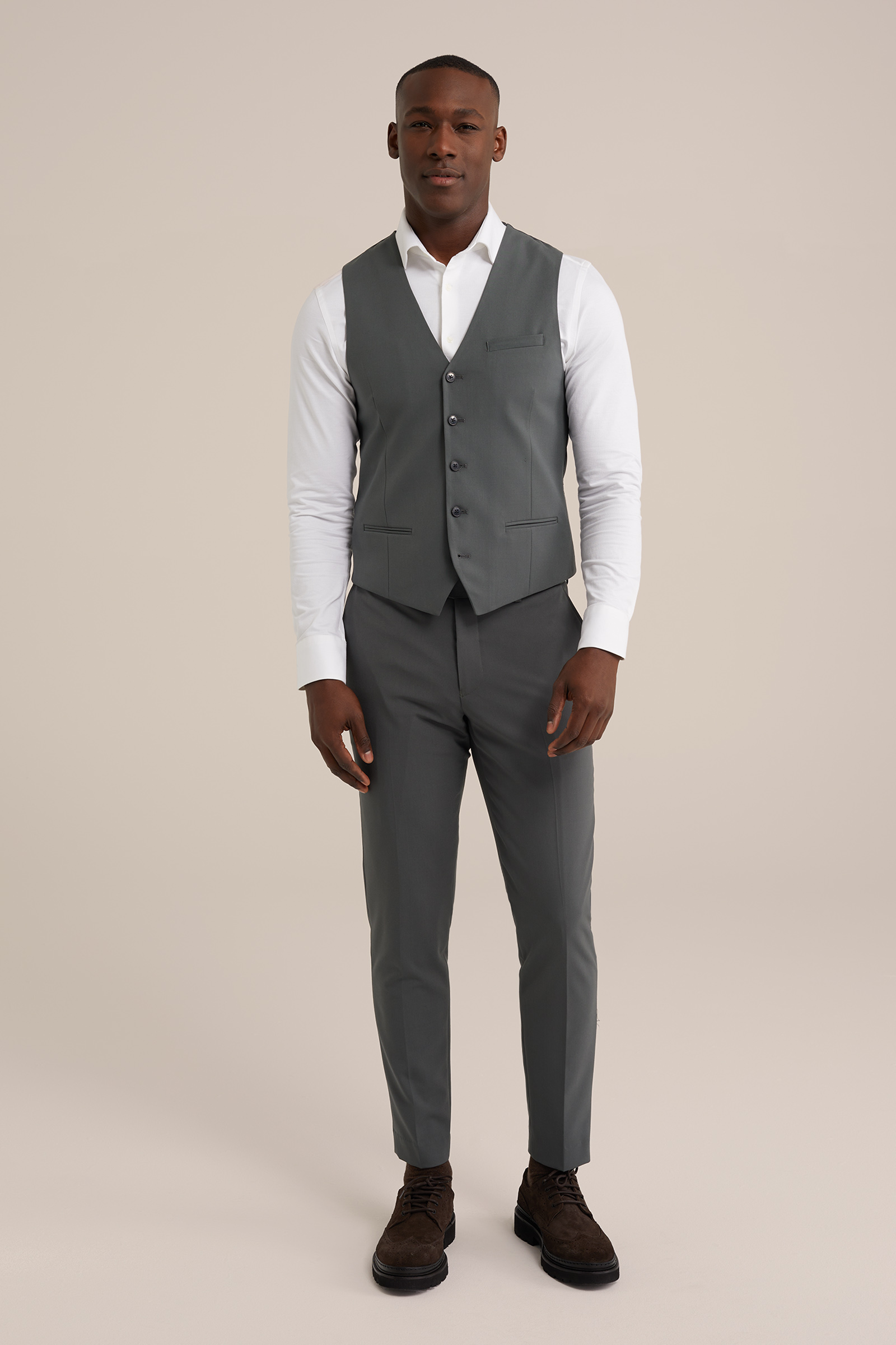 slim fit gilet Fundamentals Groen