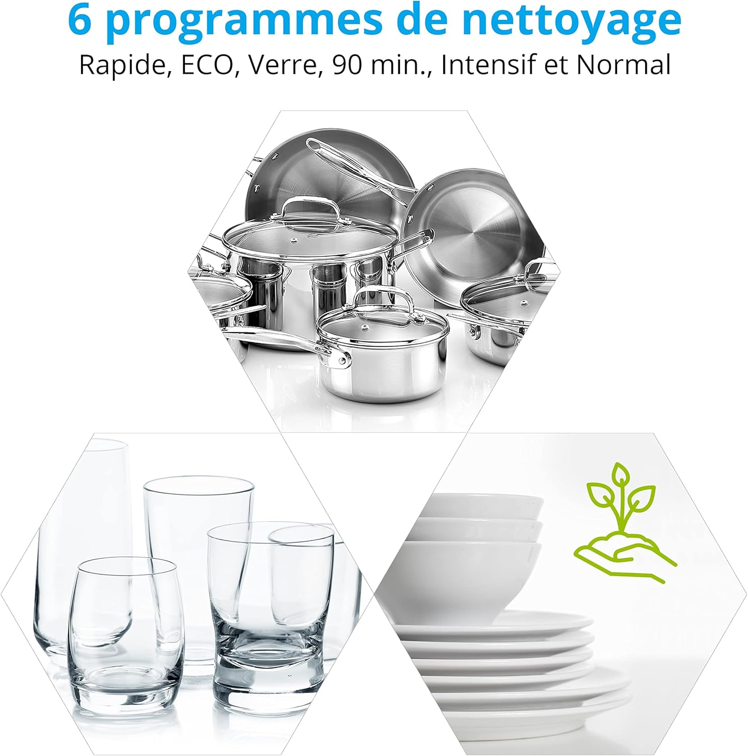 MEDION Lave-vaisselle de table DWT 60 (capacité 6 couverts, 7 programmes, affichage LED, 47dB, MD37496), blanc